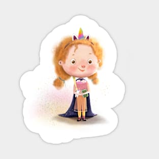 Little cute girl Sticker